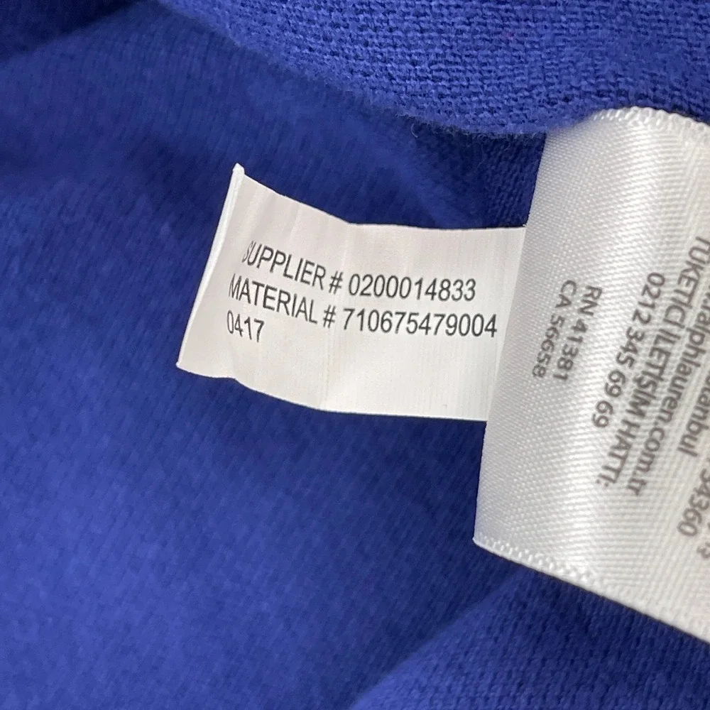 Polo Ralph Lauren Polo Shirt Mens Medium Blue Big Pony Custom Fit Short Sleeve